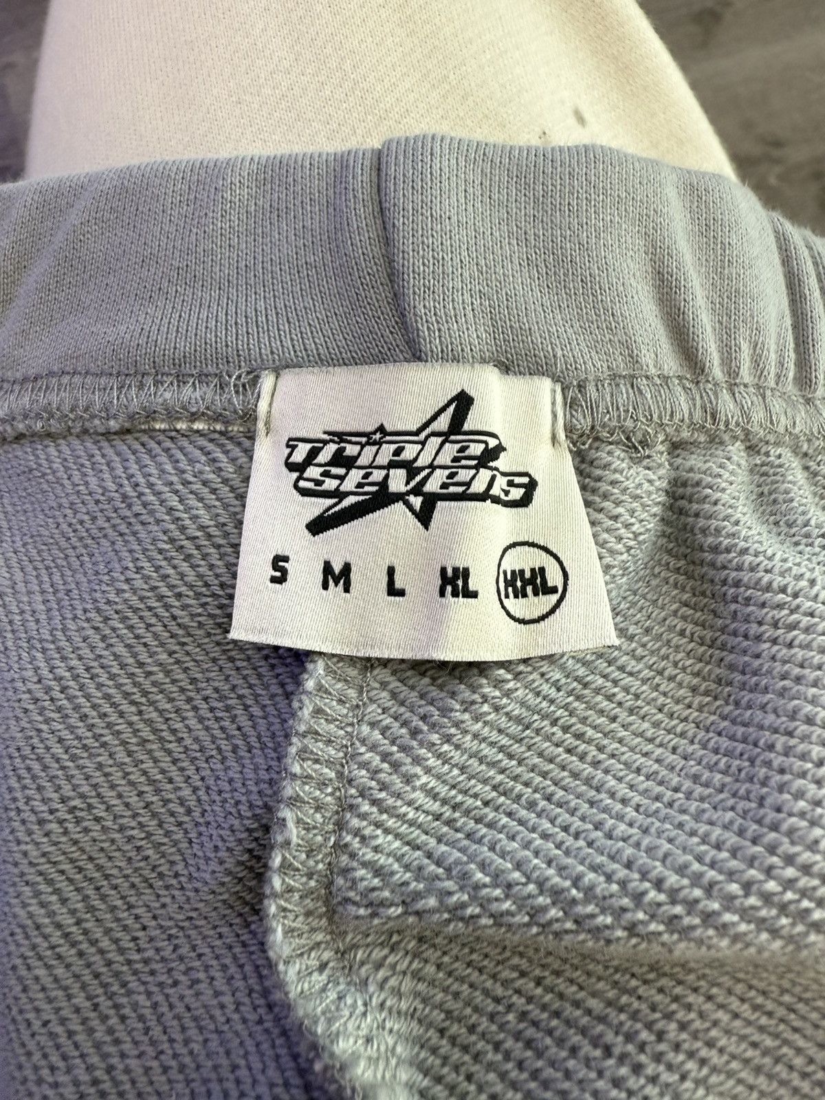 TRIPLE SEVENS Triple 7s "Patchwork" Sweatpants (Light Grey) Size US 38 / EU 54 - 3 Thumbnail
