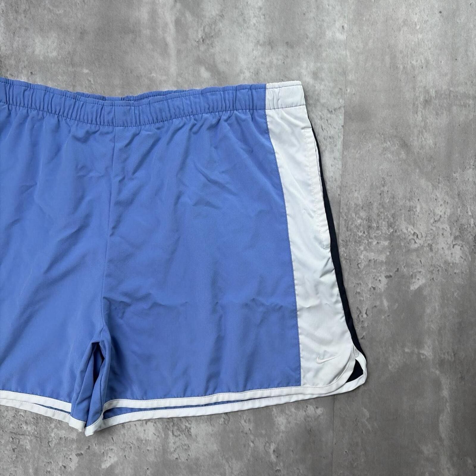 Nike Y2K Light Blue Nike Swoosh Mini Dri Fit Shorts Size US 36 / EU 52 - 2 Thumbnail