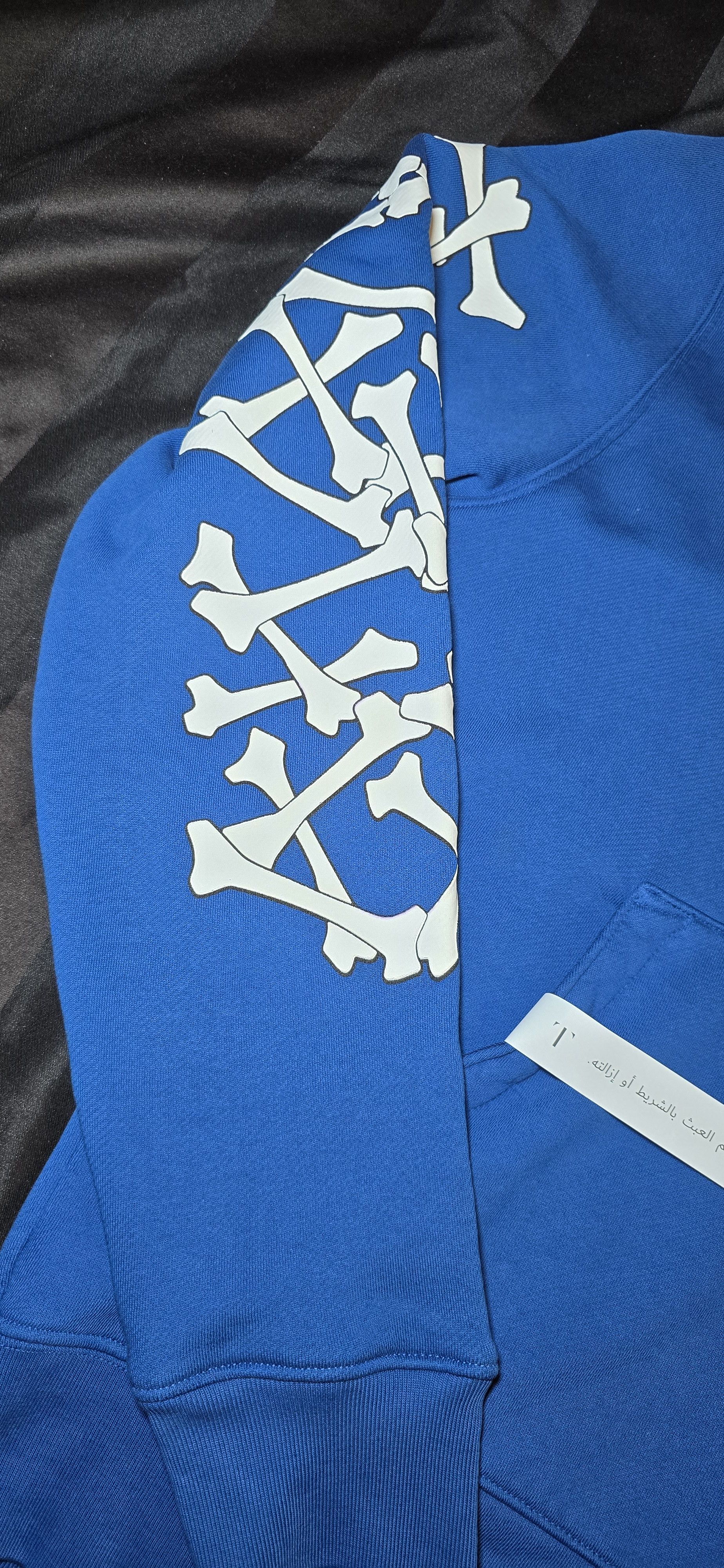 Amiri AMIRI BONES STACKED HOODIE BLUE SZ L Size US L / EU 52-54 / 3 - 4 Thumbnail