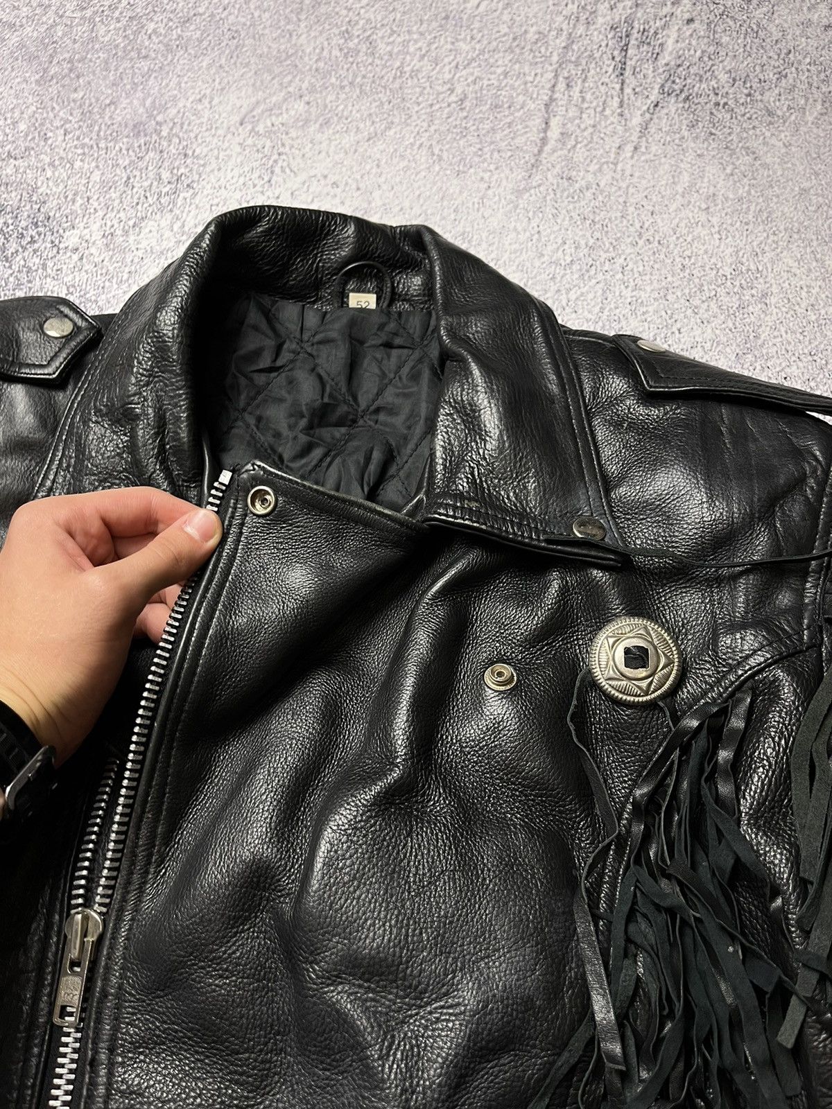 Vintage Vintage Avant Garde Y2k Black Leather Jacket Size US L / EU 52-54 / 3 - 16 Thumbnail