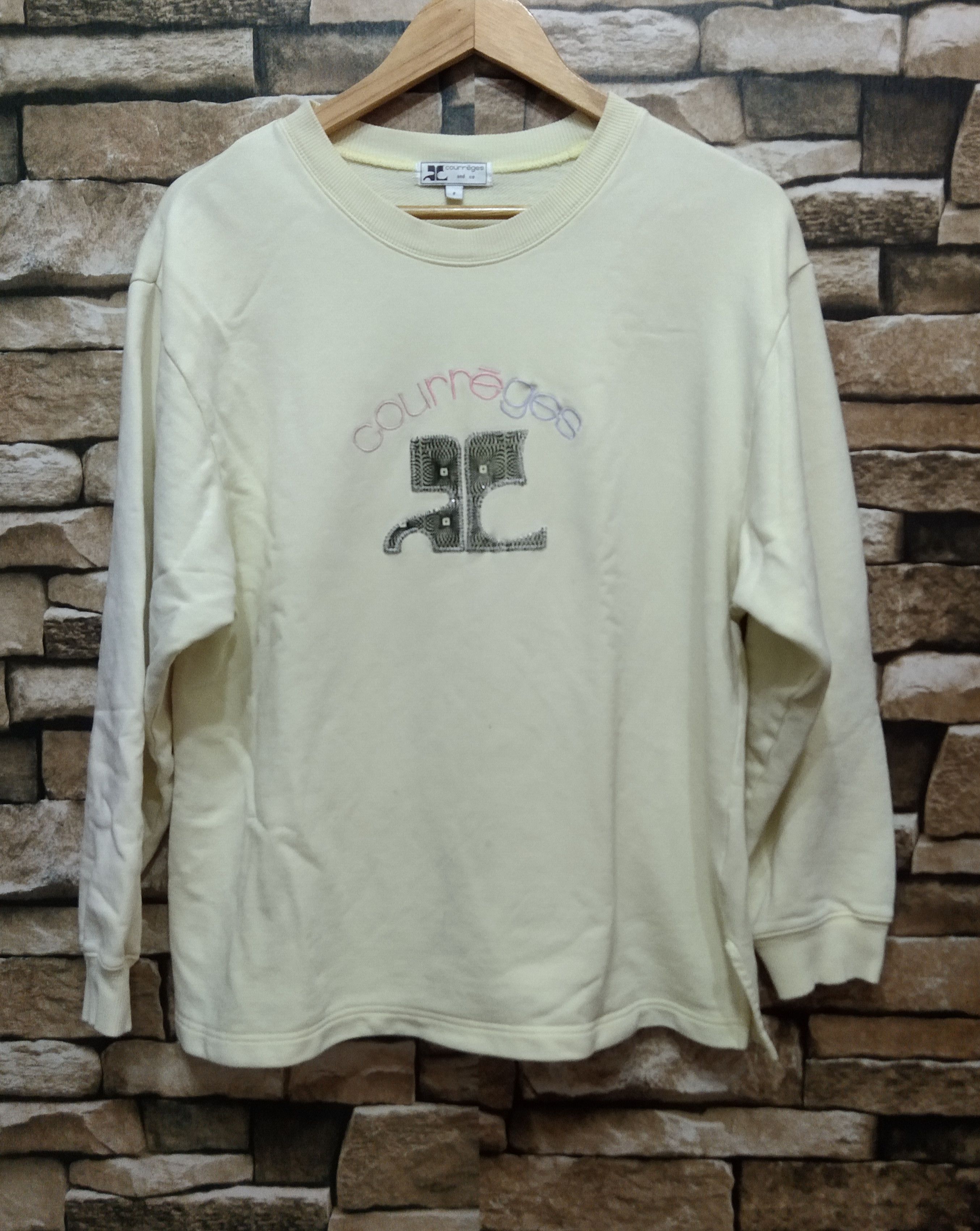 Andre Courreges × Courreges × Vintage Vintage Courreges Sport Futur Sweatshirt Embroidery Logo Size US L / EU 52-54 / 3 - 1 Thumbnail