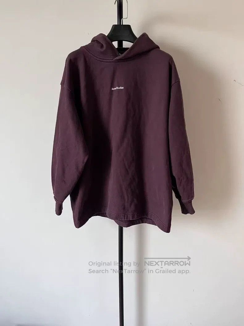 Acne Studios Acne Studios Logo embroidered hooded sweater, purple Size XXS / US 00 / IT 34 - 1 Thumbnail