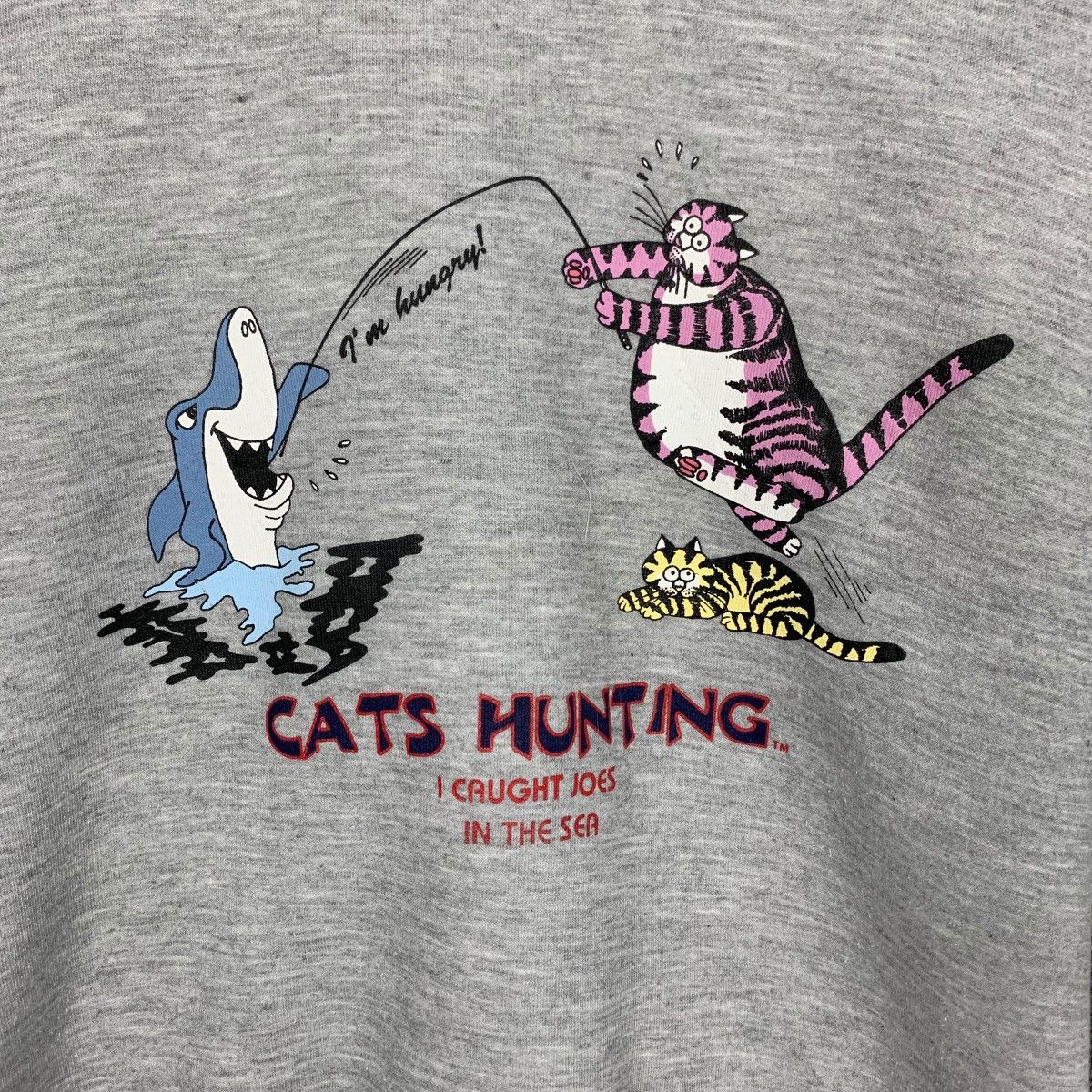 Cartoon Network CATS HUNTING Hawaii Graphics Printed Sweatshirts #1677-C75 Size US L / EU 52-54 / 3 - 7 Thumbnail