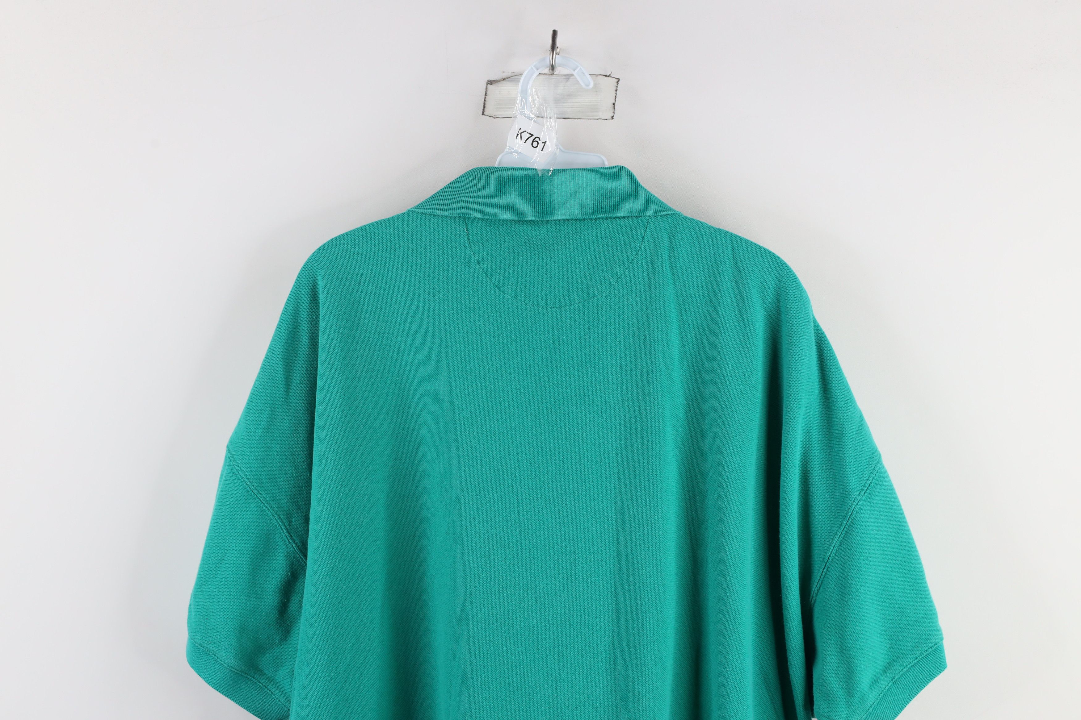 Eddie Bauer × Vintage Vintage 90s Eddie Bauer Blank Heavyweight Polo Shirt Teal Size US XXL / EU 58 / 5 - 9 Thumbnail