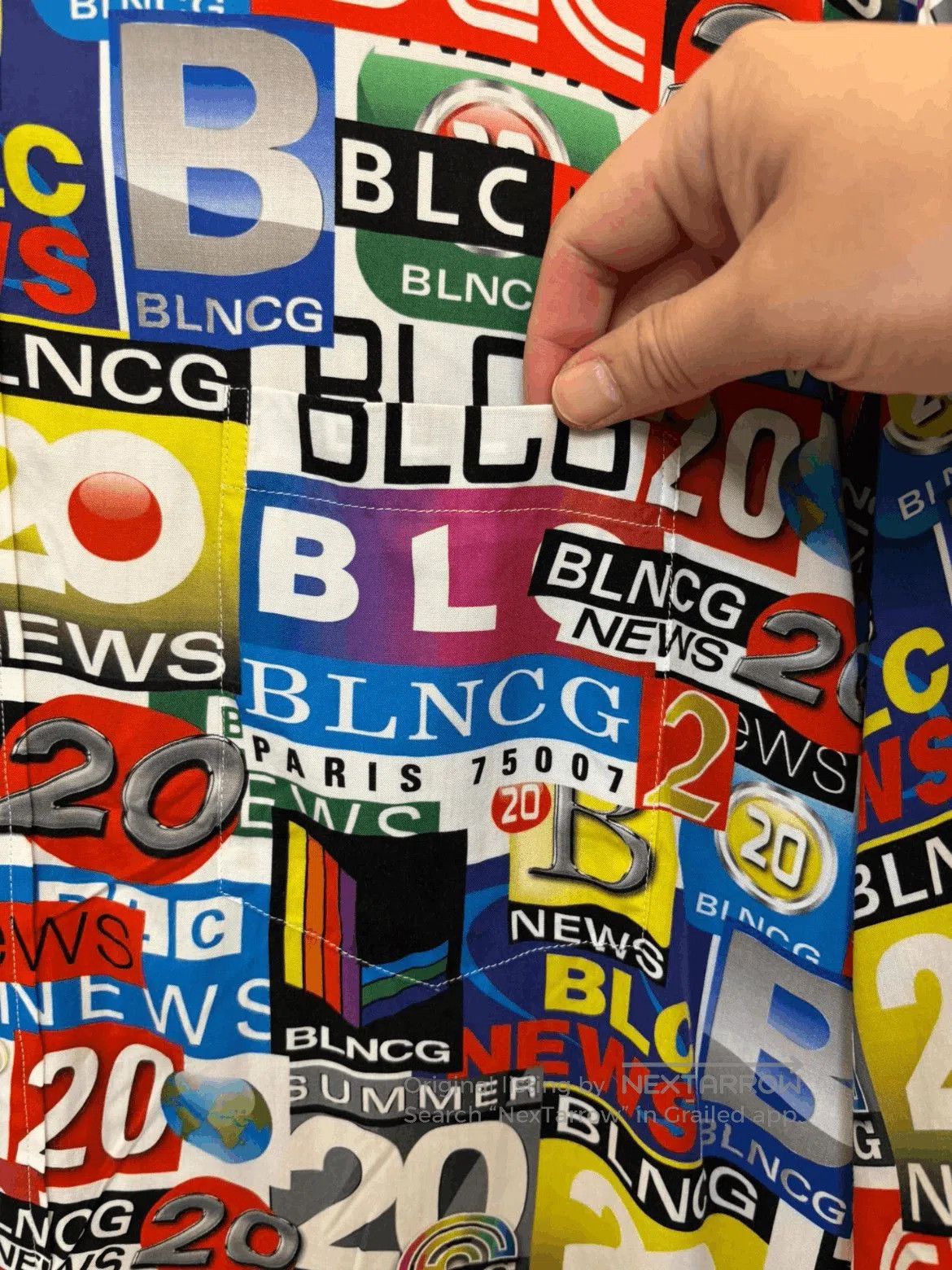 Balenciaga Sz 39 BAlenciaga News Channel Print Shirt. Size US M / EU 48-50 / 2 - 4 Thumbnail