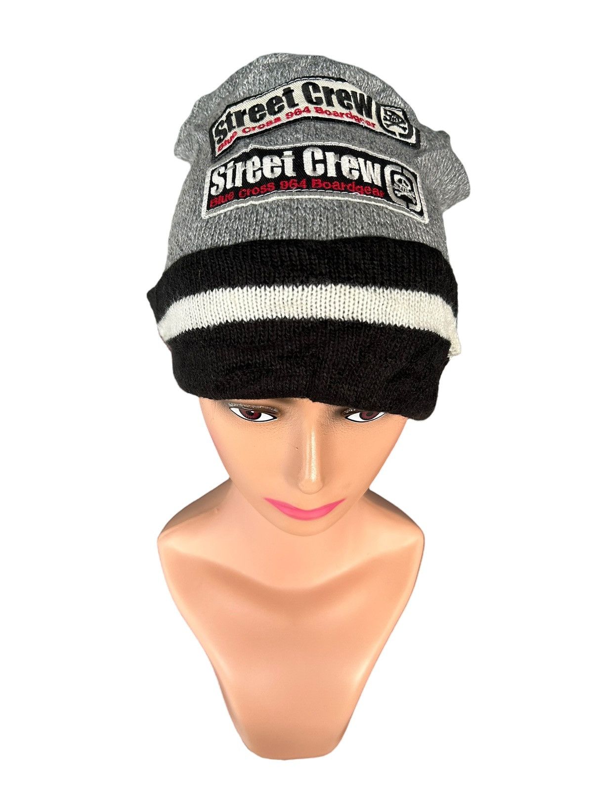 Japanese Brand × Kapital × Vintage Skull Made in Japan Punk Style Beanie Hats Size ONE SIZE - 3 Thumbnail