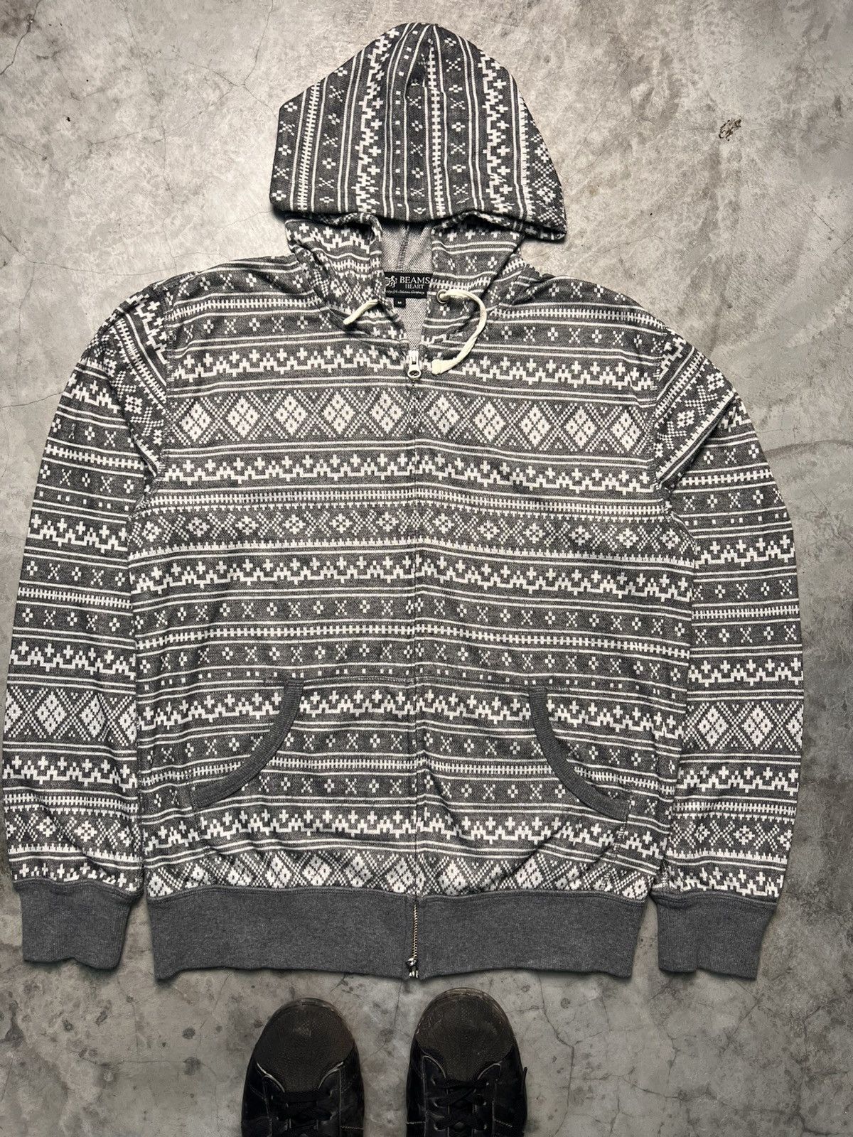 Beams Japan Beams Heart full zip sweater hoodie Size US M / EU 48-50 / 2 - 2 Thumbnail