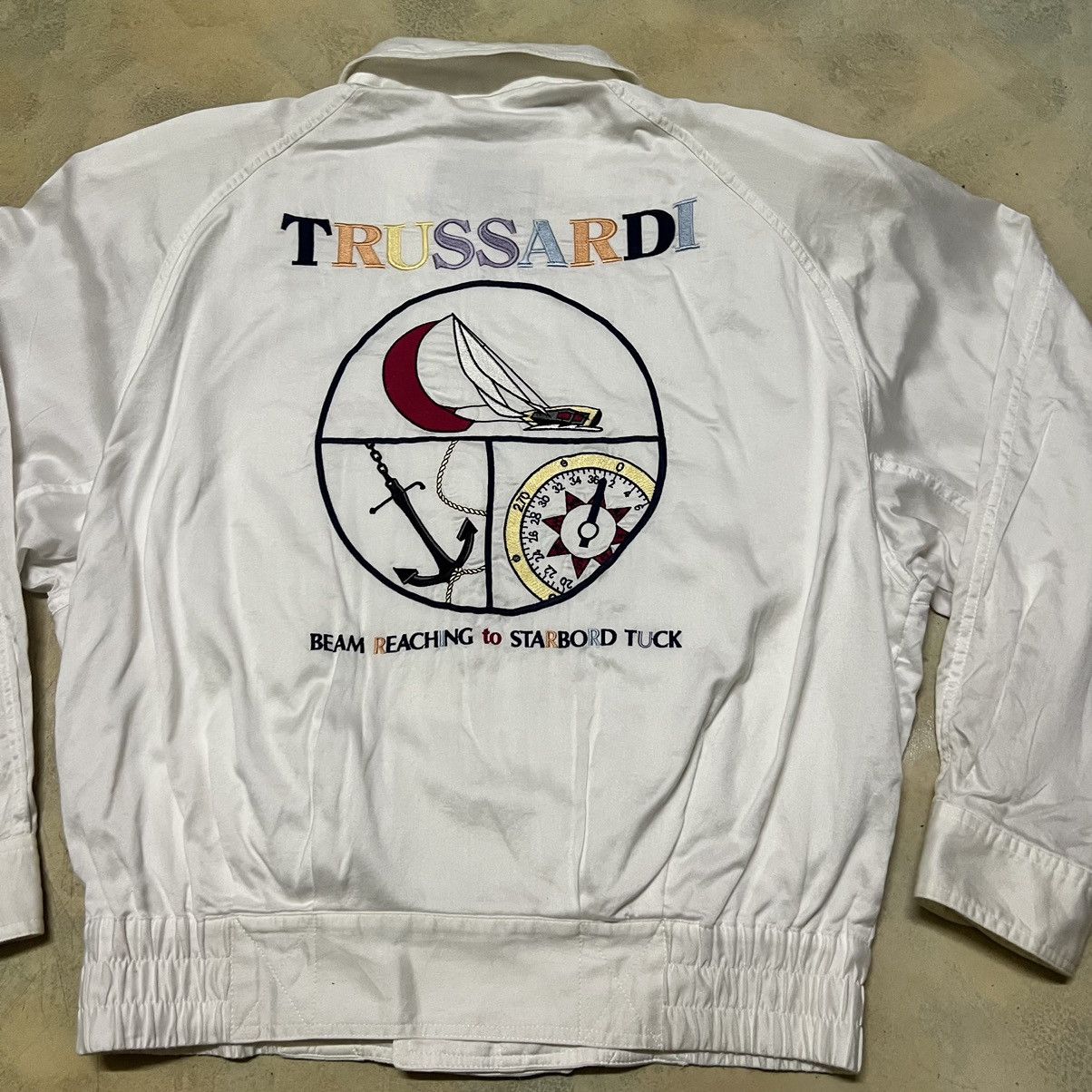 Trussardi Trussardi Big Logo Bomber Style Jacket Size US L / EU 52-54 / 3 - 4 Thumbnail