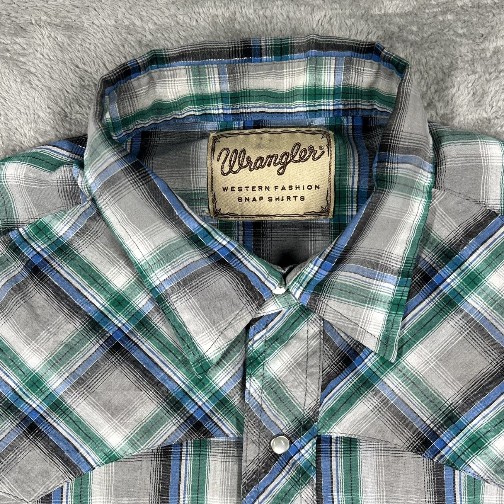 Wrangler VTG Wrangler Western Pearl Snap Shirt Mens XL Multicolor Plaid Cowboy Shirt Size US XL / EU 56 / 4 - 5 Thumbnail