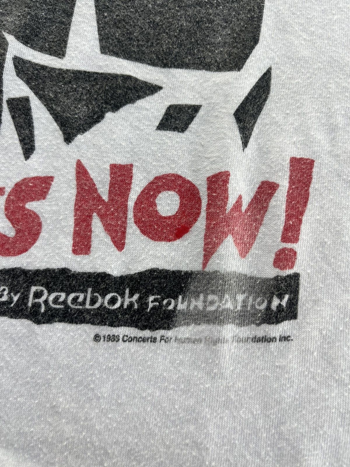 Band Tees × Reebok × Vintage Vintage Reebok HUMAN RIGHTS NOW! 1988’s Tour Tshirt Size US XL / EU 56 / 4 - 7 Thumbnail