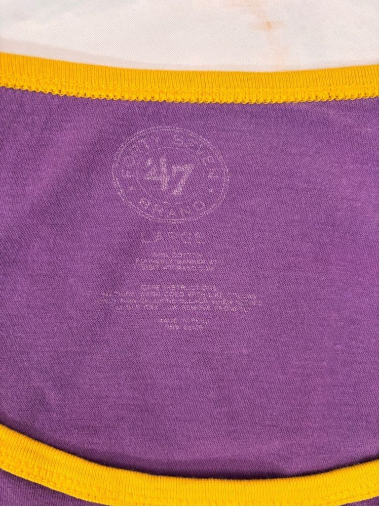 47 Brand Men's 47 Brand Lakers Tank Top Size L Purple & Gold Size US L / EU 52-54 / 3 - 7 Thumbnail
