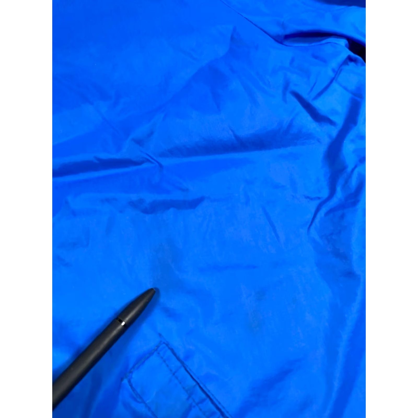 Champion VINTAGE Champion Jacket Coaches Blue Nylon Lined Sherpa Snap Button Mens Large USA Windbreaker 70s Retro Hipster Pockets Size US L / EU 52-54 / 3 - 6 Thumbnail