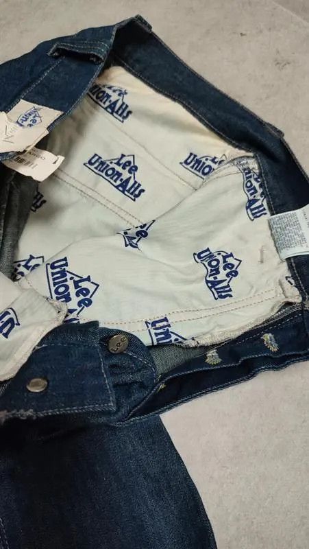 Lee Y2k Union Alls Lee Dark Blue Deadstock Baggy Tapered Jeans Size 32" / US 10 / IT 46 - 6 Thumbnail