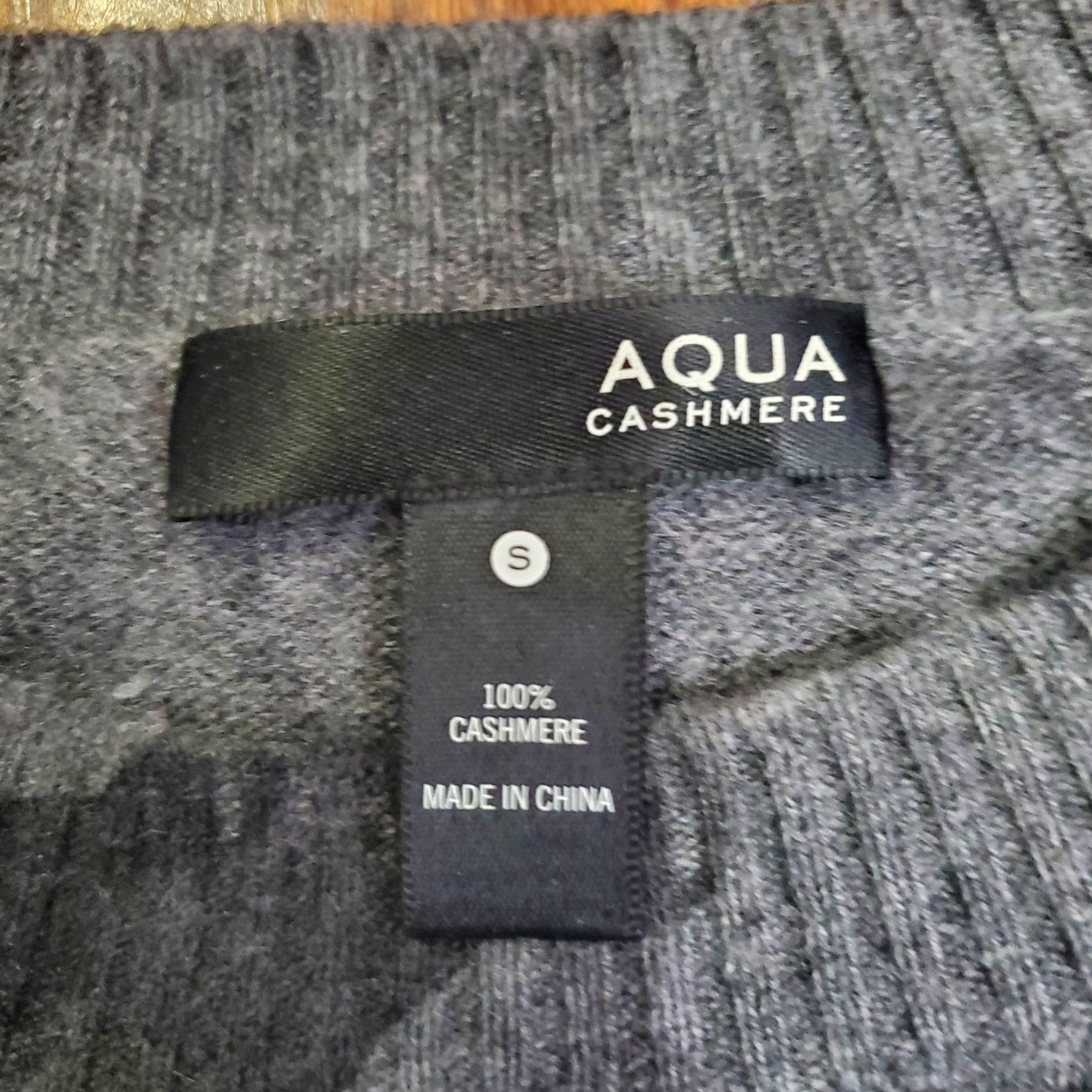 AQUA AQUA Cashmere Womens Small Gray Camouflage Crewneck Pullover 100% Cashmere Sweater - Knit Long Sleeve Crew Neck Modern Army Size S / US 4 / IT 40 - 6 Thumbnail
