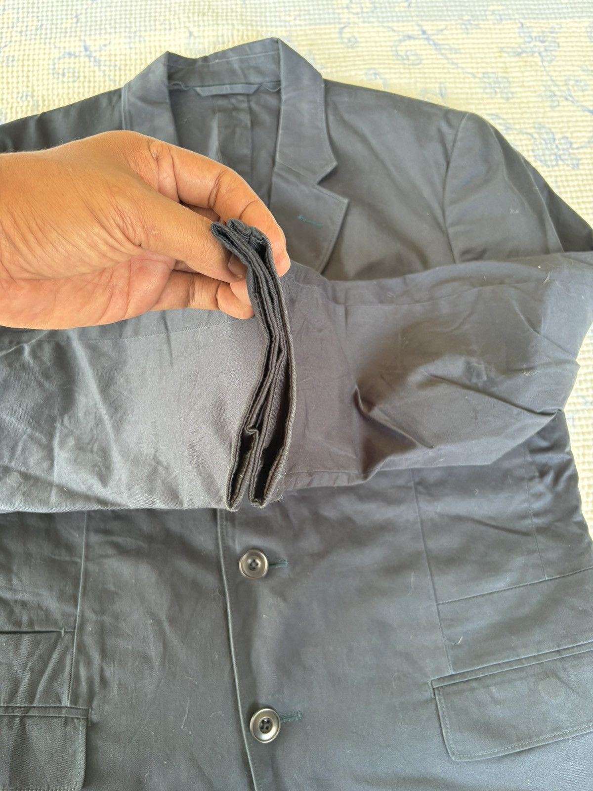 Lemaire Lemaire Blue Black Coat Size US M / EU 48-50 / 2 - 7 Thumbnail