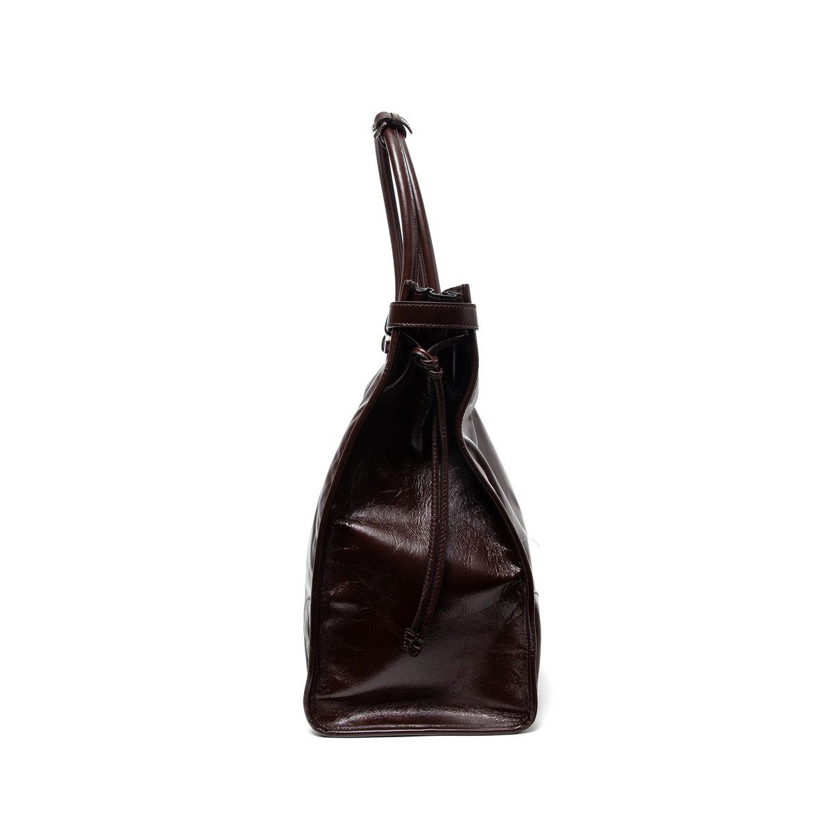 Prada Bonnie Extra Large Leather Bag Dark Brown Size ONE SIZE - 4 Thumbnail
