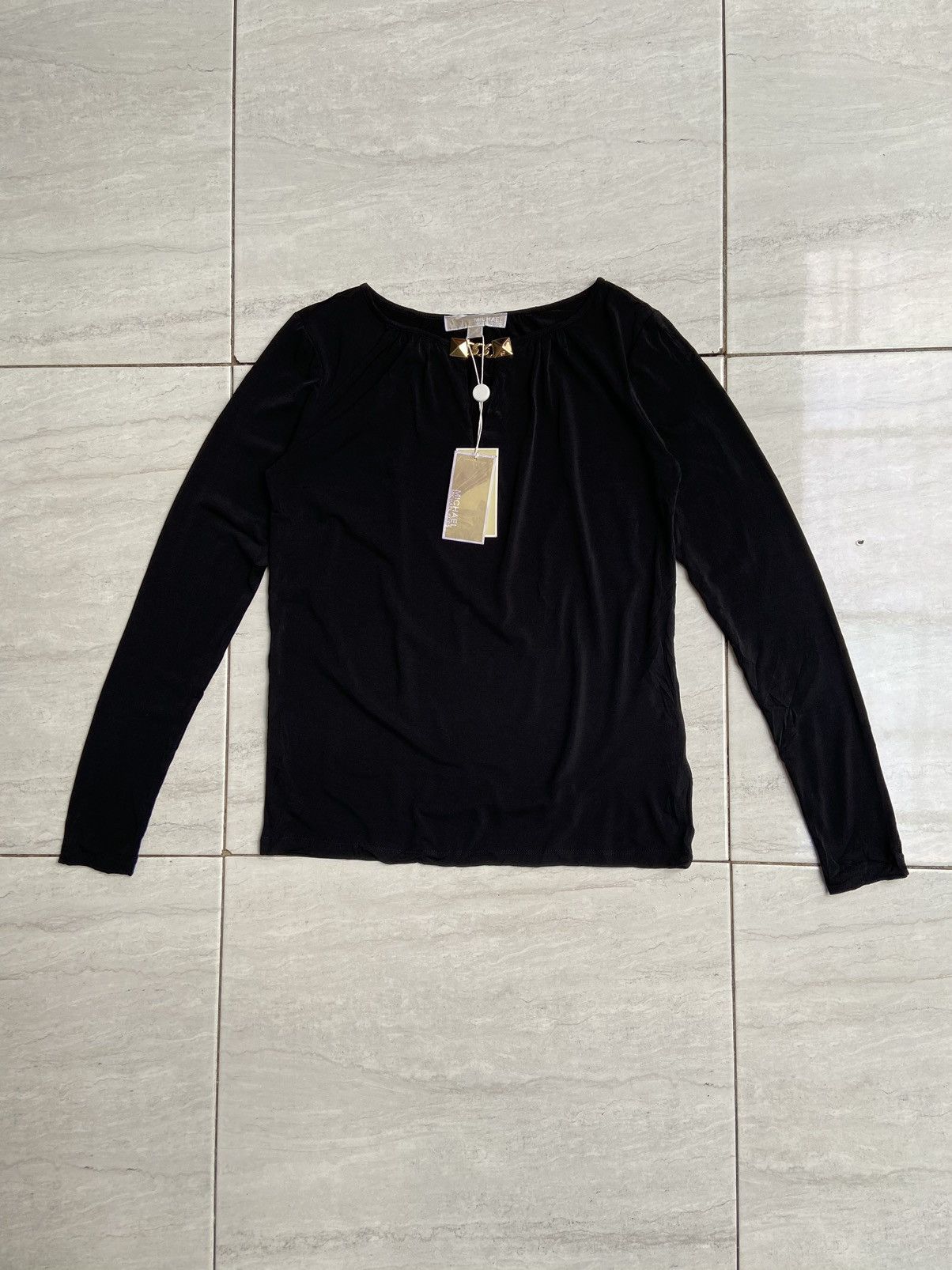 Michael Kors MICHAEL KORS Black Long Sleeve T-shirt Size US XS / EU 42 / 0 - 6 Thumbnail