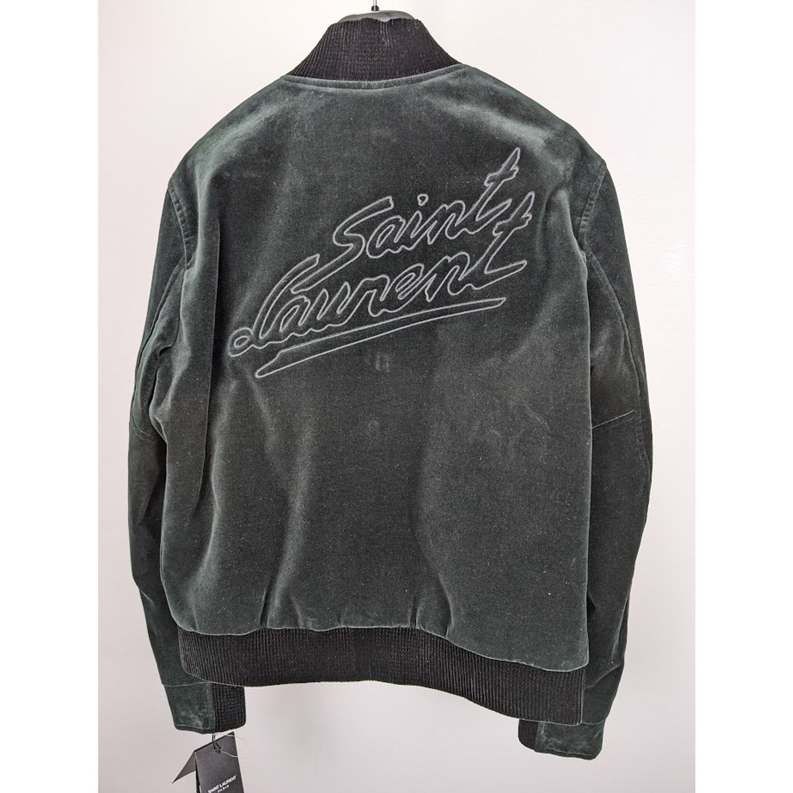 Saint Laurent Paris o1rshd1 Teddy College Cotton Jacket in Green Emerald Size US L / EU 52-54 / 3 - 12 Thumbnail