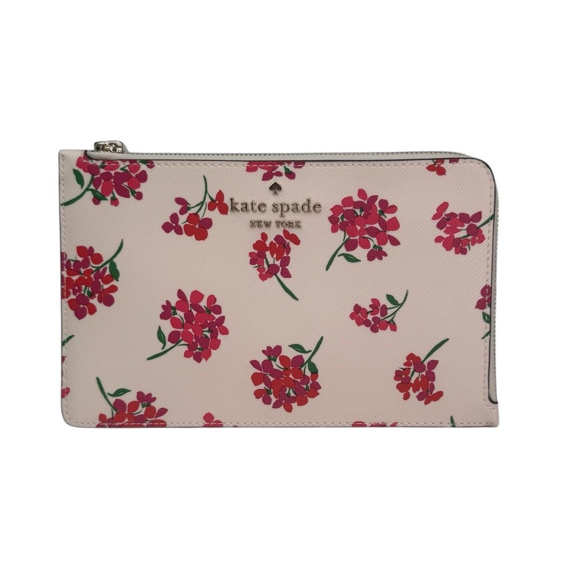 Kate Spade Kate Spade Staci Floral Medium L Zip Wristlet Fresh Peach Size ONE SIZE - 6 Thumbnail