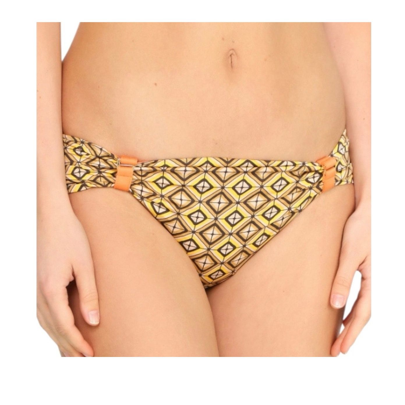 La Perla La Perla Studio Geometric Orange Reversible Bikini Bottom 6 Size ONE SIZE - 1 Thumbnail
