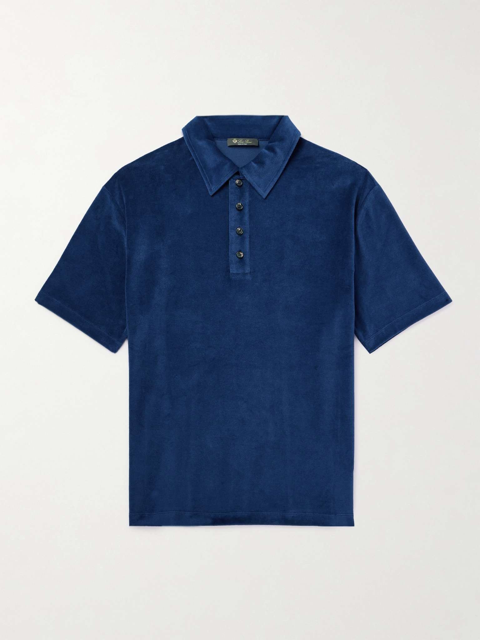 Loro Piana o1w1db10125 FAN9299 Tsubaki Polo Shirt in Navy Blue Size US L / EU 52-54 / 3 - 1 Thumbnail