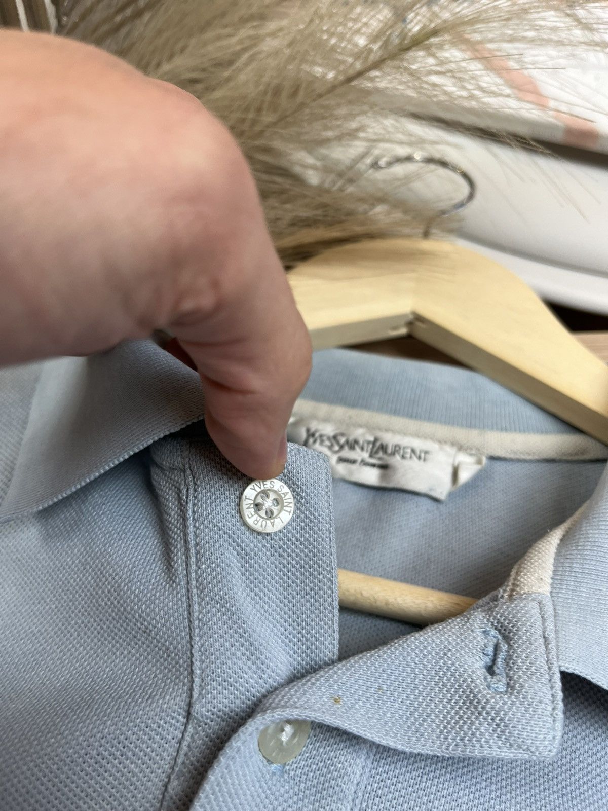 Vintage × Yves Saint Laurent TRASH Vintage White YSL Polo Yves Saint Laurent Polo Size US XL / EU 56 / 4 - 6 Thumbnail