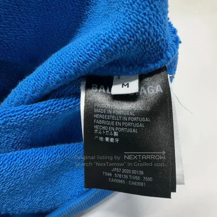 Balenciaga Balenciaga Logo Hooded Sweatshirt in Blue. Size US M / EU 48-50 / 2 - 1 Thumbnail