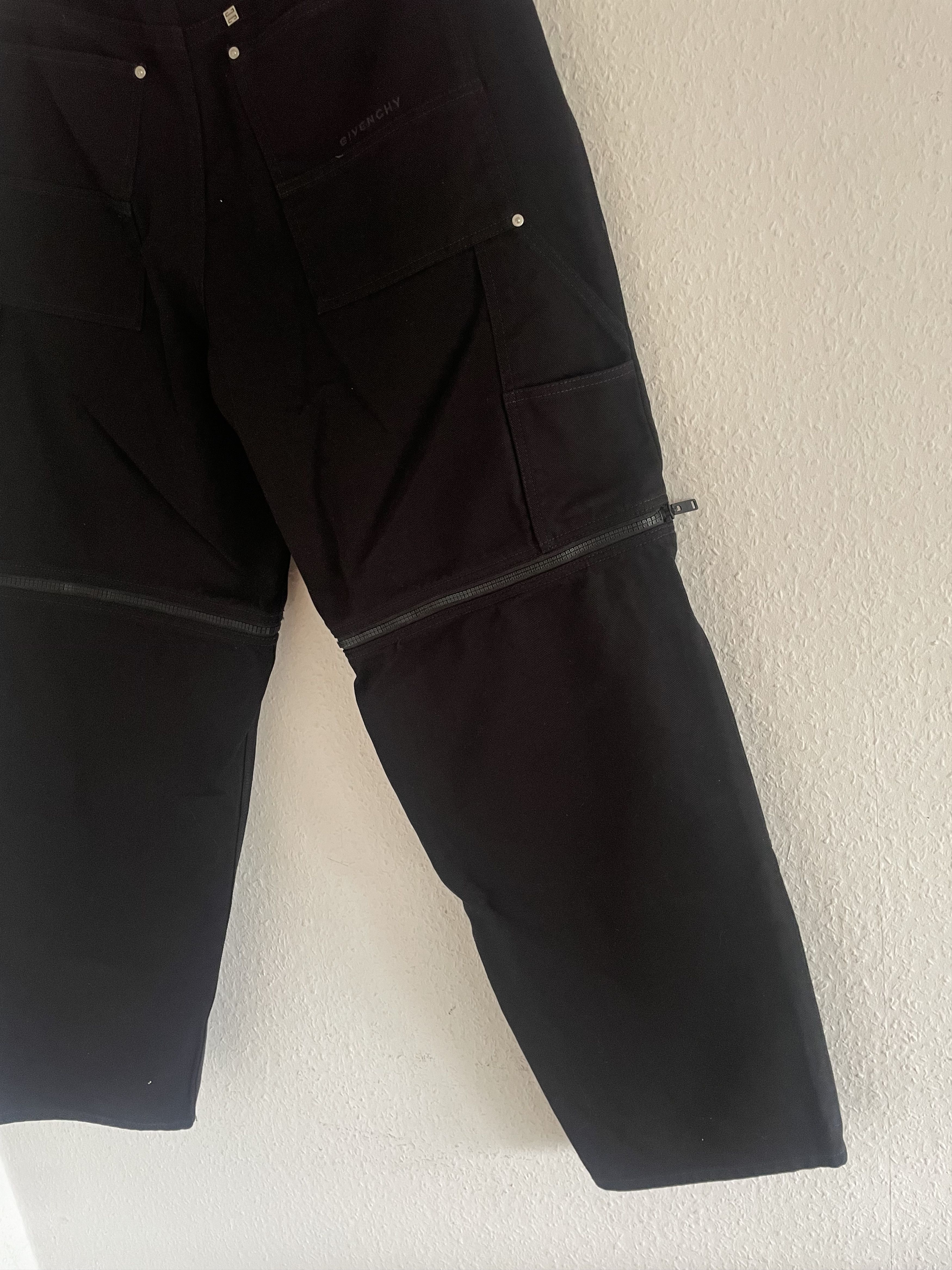 Givenchy Convertible Zip-Off Cargo Jeans Black Size US 34 / EU 50 - 10 Thumbnail