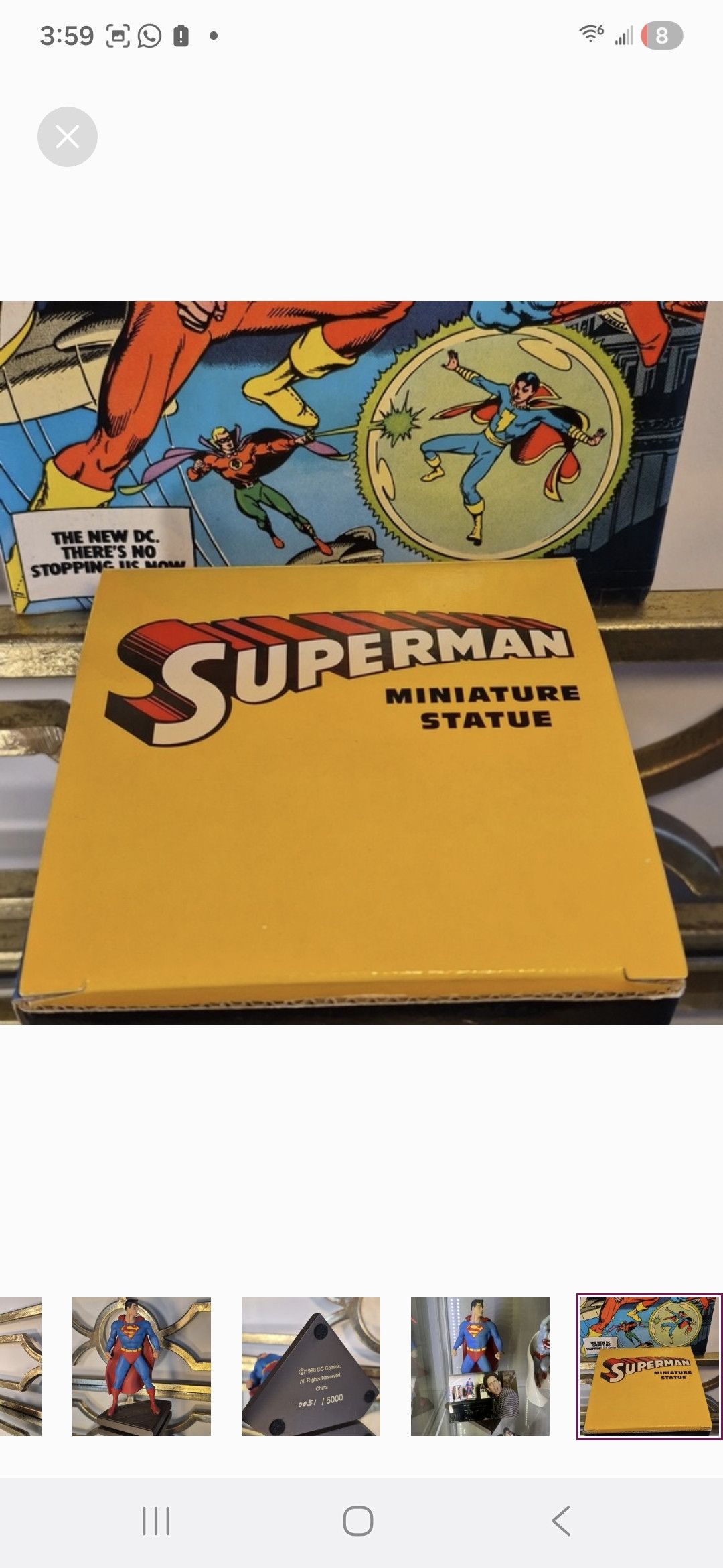 Other Vintage 1998 Bowen Superman Statue.Limited051/Seinfeld FAV P Size ONE SIZE - 6 Thumbnail