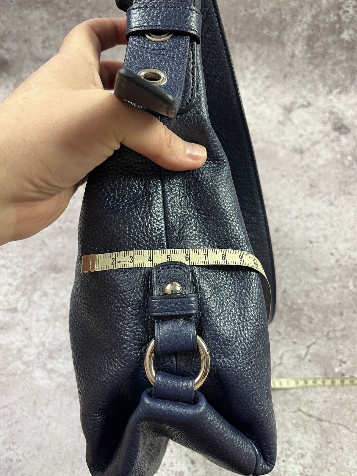 Coach Coach Navy Pebbled Leather Hobo Shoulder Bag Large Size ONE SIZE - 14 Thumbnail
