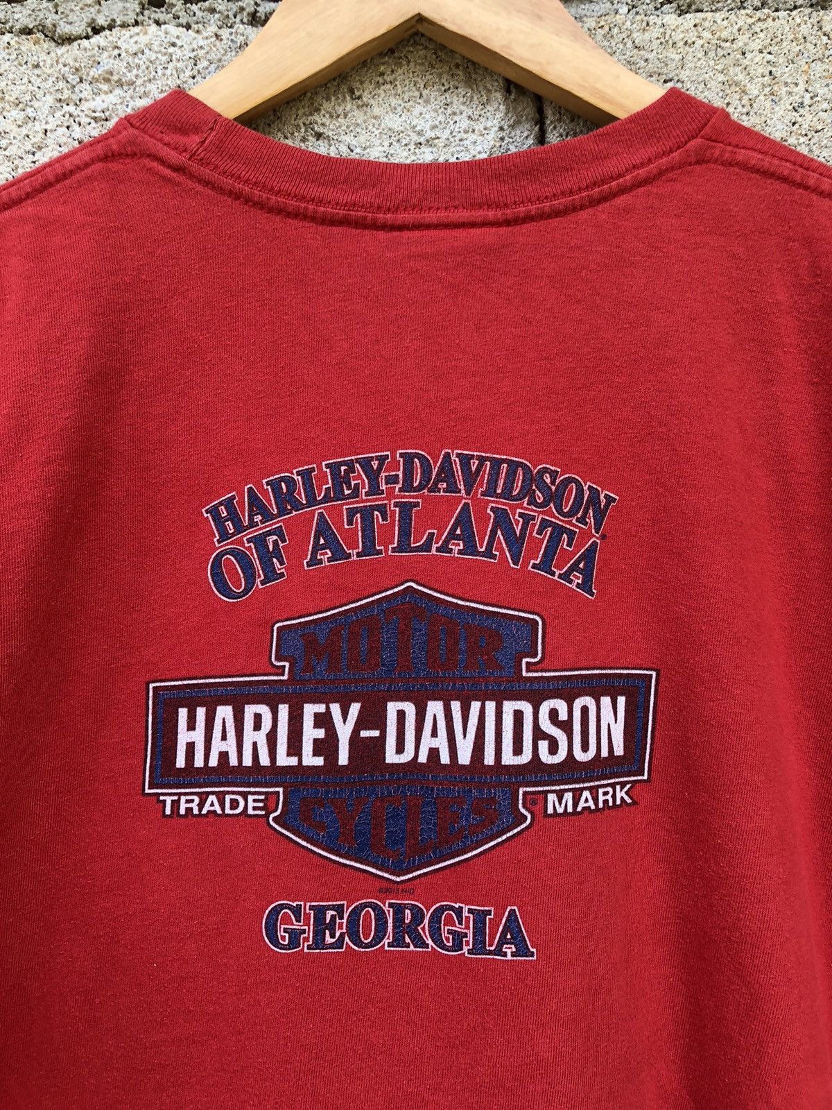 Harley Davidson Vintage Y2K Harley Davidson Of Atlanta Georgia Backhit Tee Size US XL / EU 56 / 4 - 11 Thumbnail