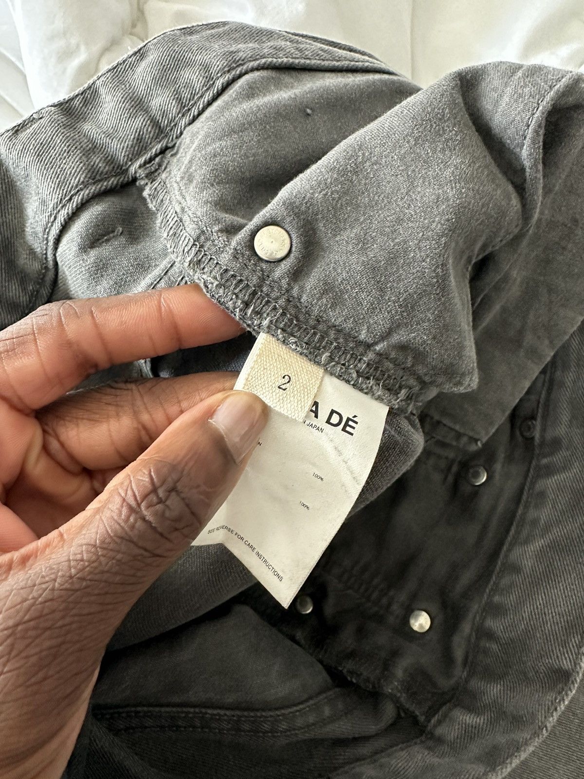 Vuja De Vuja De Grey Uneven Dye Denim Pants | Grailed