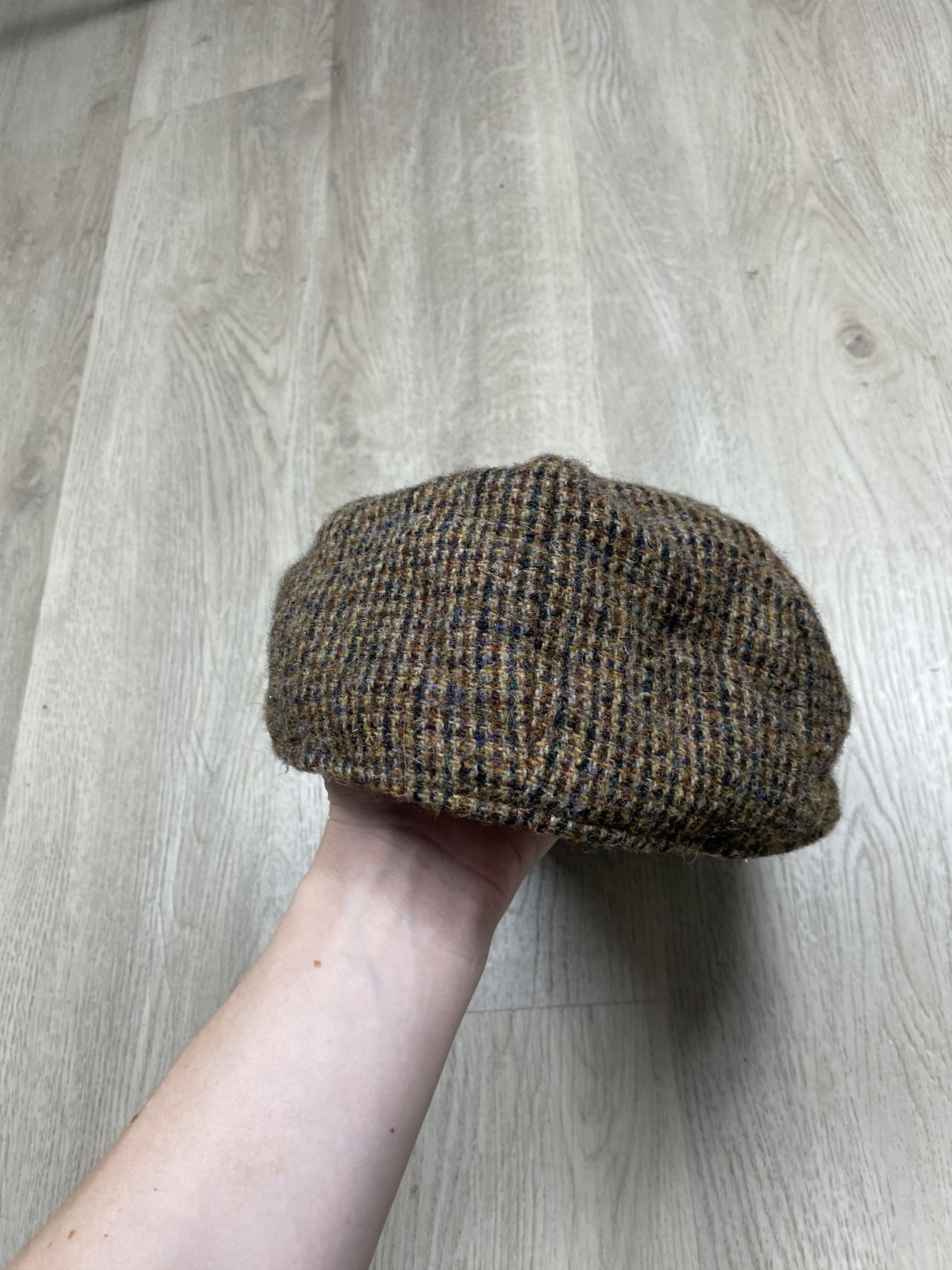 Harris Tweed Harris Tweed Wool Vintage Patchwork Baker Boy Flat Cap Hat Size ONE SIZE - 5 Thumbnail