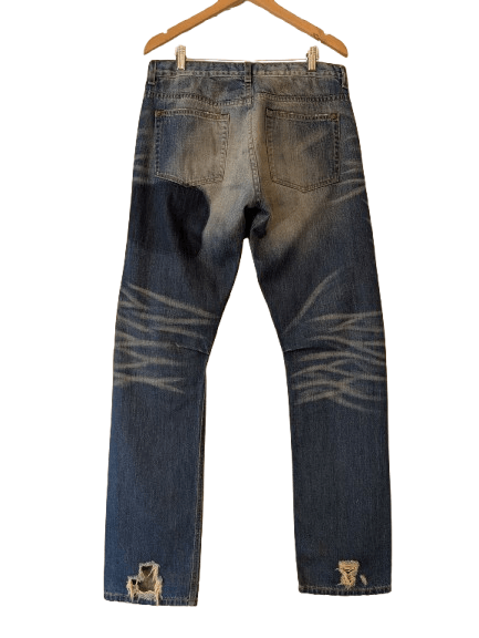 Designer SAHAJA DISTRESSED JEANS MADE IN USA Size US 32 / EU 48 - 3 Thumbnail