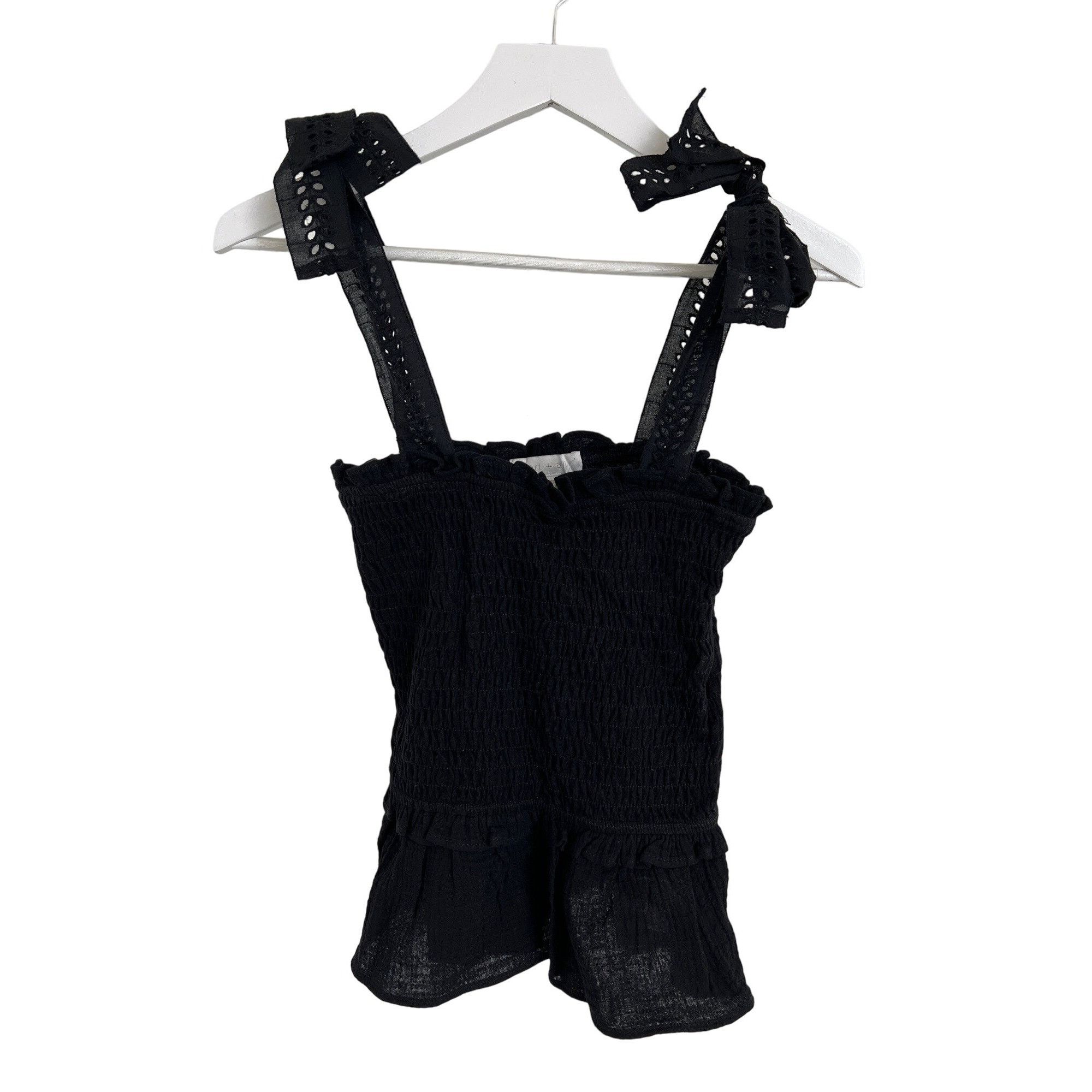 Anthropologie Anthropologie Stephanie Adjustable Tie Strap Eyelet Tank Size XS / US 0-2 / IT 36-38 - 2 Thumbnail