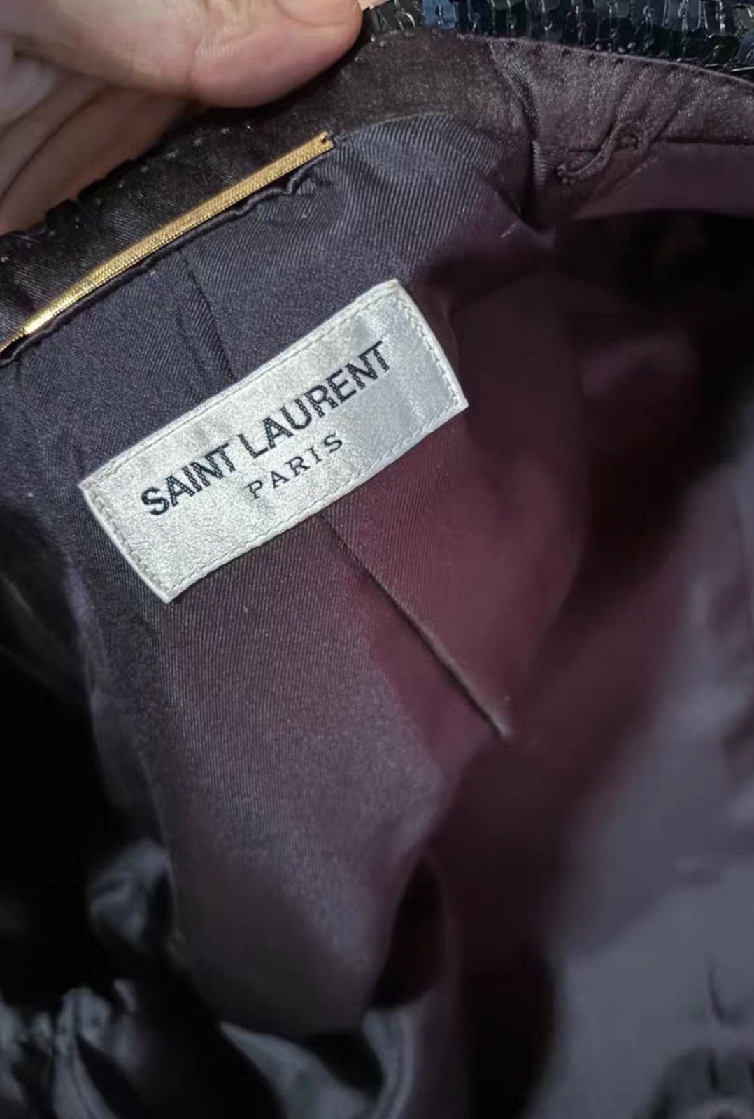 Saint Laurent Paris Saint Laurent SLP 2013FW Black Scale Smoking Jacket Size S / US 4 / IT 40 - 5 Thumbnail