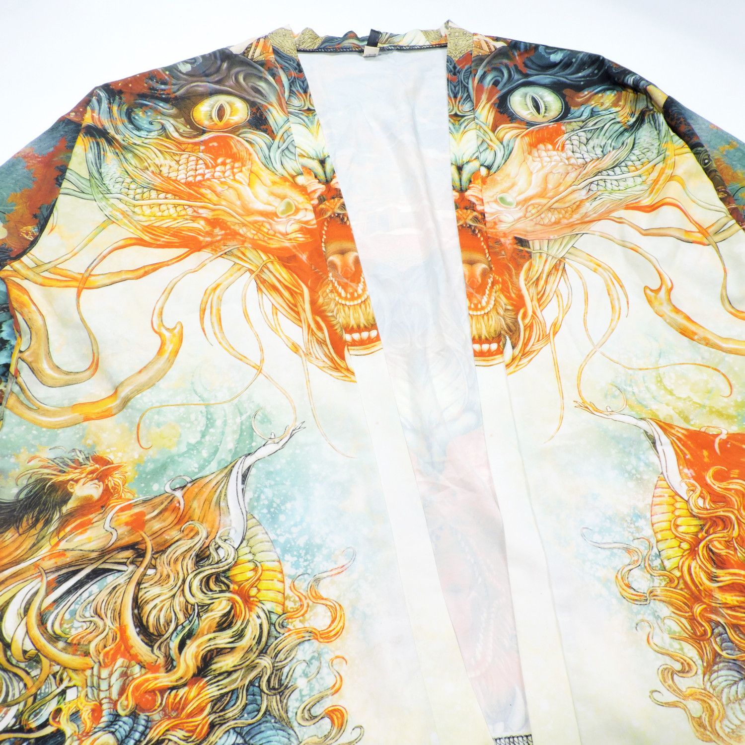Japanese Brand TRADITIONAL JAPANESE DRAGON SPIRIT KIMONO CARDIGAN SHIRT Size US XL / EU 56 / 4 - 7 Thumbnail