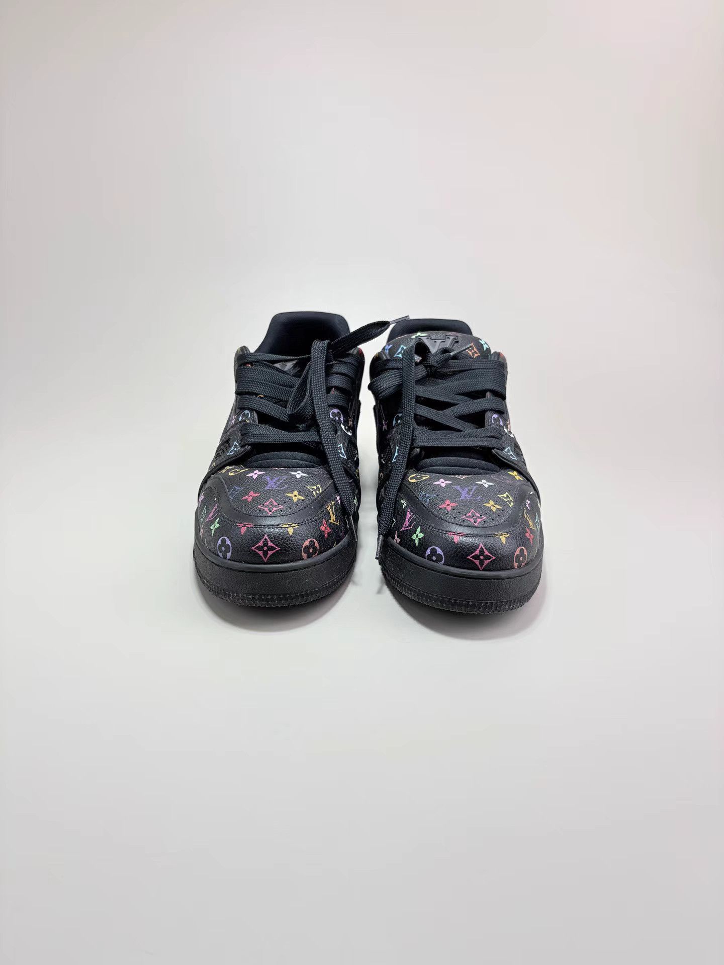 Louis Vuitton LOUIS VUITTON LV TRAINER Black Tricolor Low-Top Sneakers Size US 10 / EU 43 - 2 Thumbnail