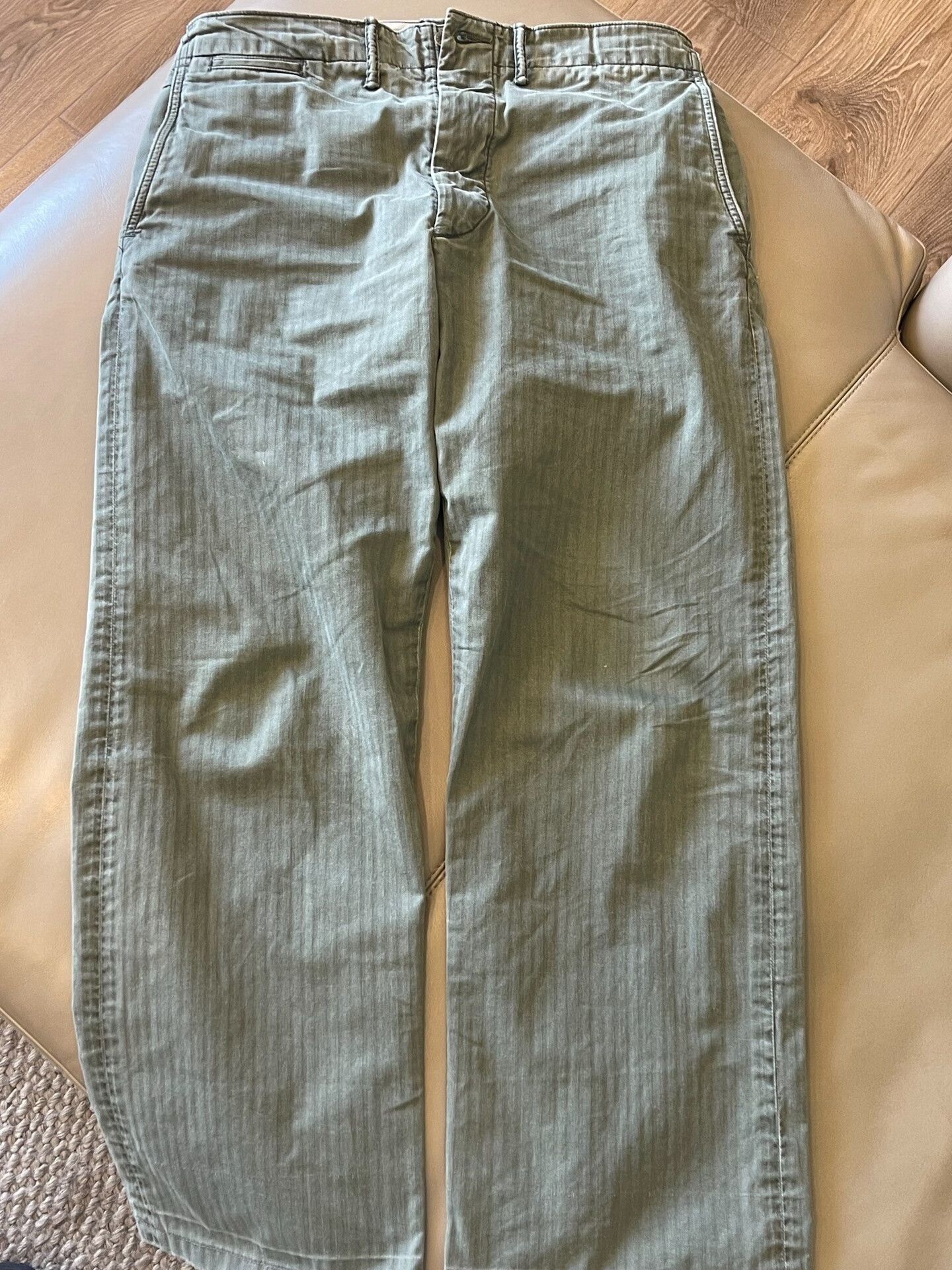 RRL Ralph Lauren RRL Herringbone Loose Casual Pants Size US 26 / EU 42 - 1 Thumbnail