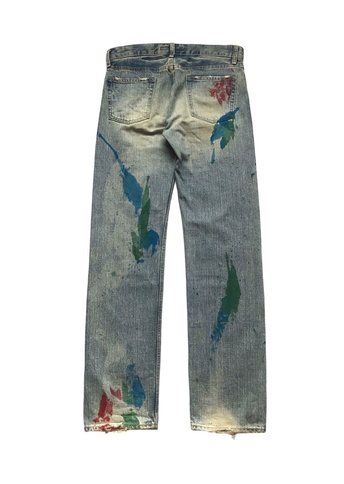 Hysteric Glamour × Japanese Brand D.M.G DOMINGO PAINTERS STYLE JEANS Size US 30 / EU 46 - 4 Thumbnail