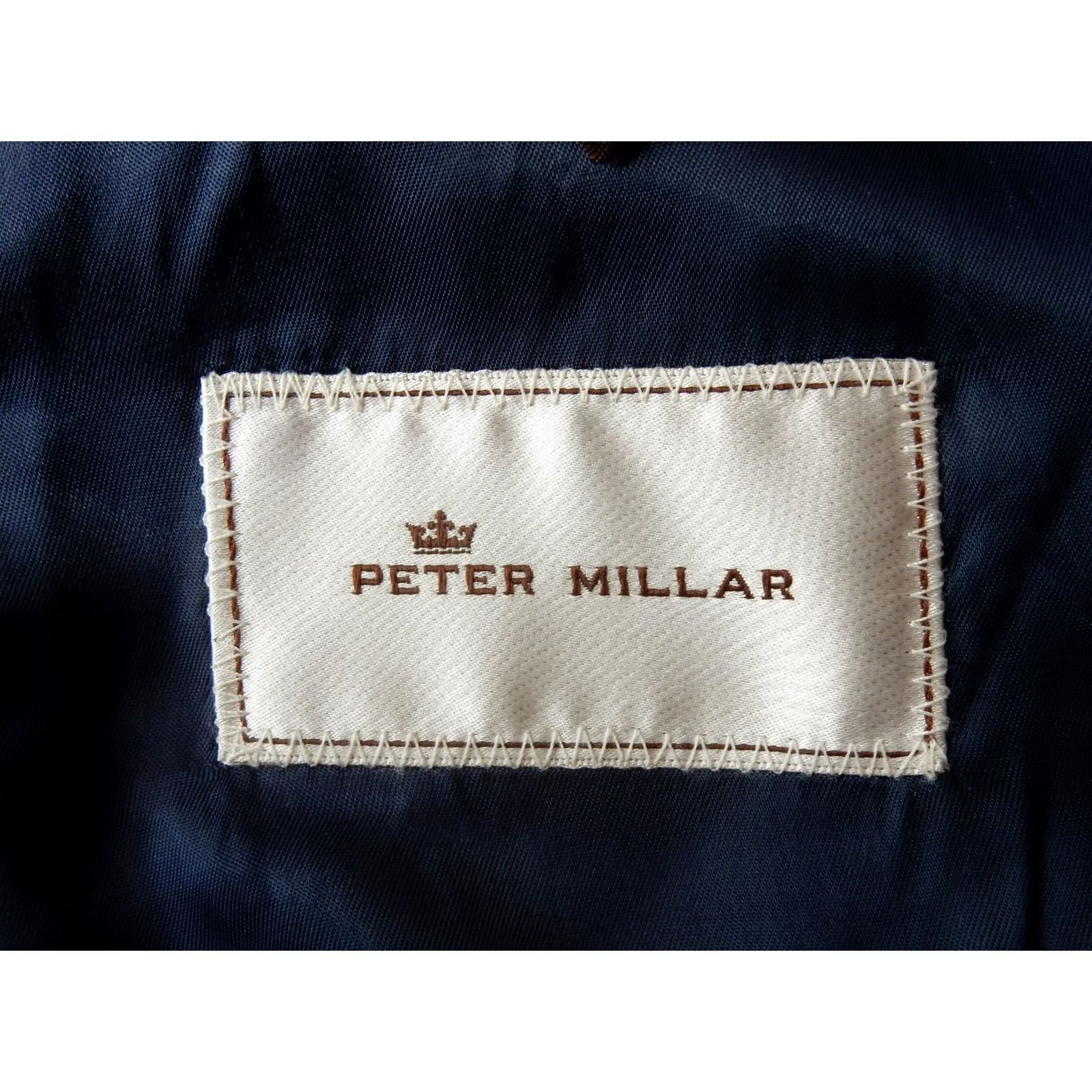 Peter Millar Peter Millar Blazer Sport Coat Size 50R Wool Solid Blue Mens Jacket Size 50R - 6 Thumbnail