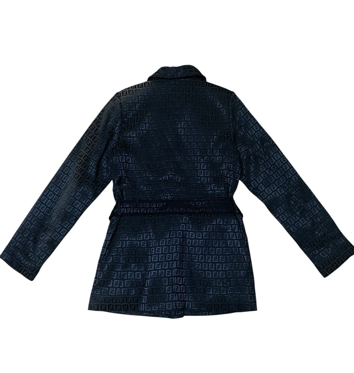 Fendi Fendi Monogram Pattern FF Logo Belted Jacquard Trench Coat Size S / US 4 / IT 40 - 4 Thumbnail