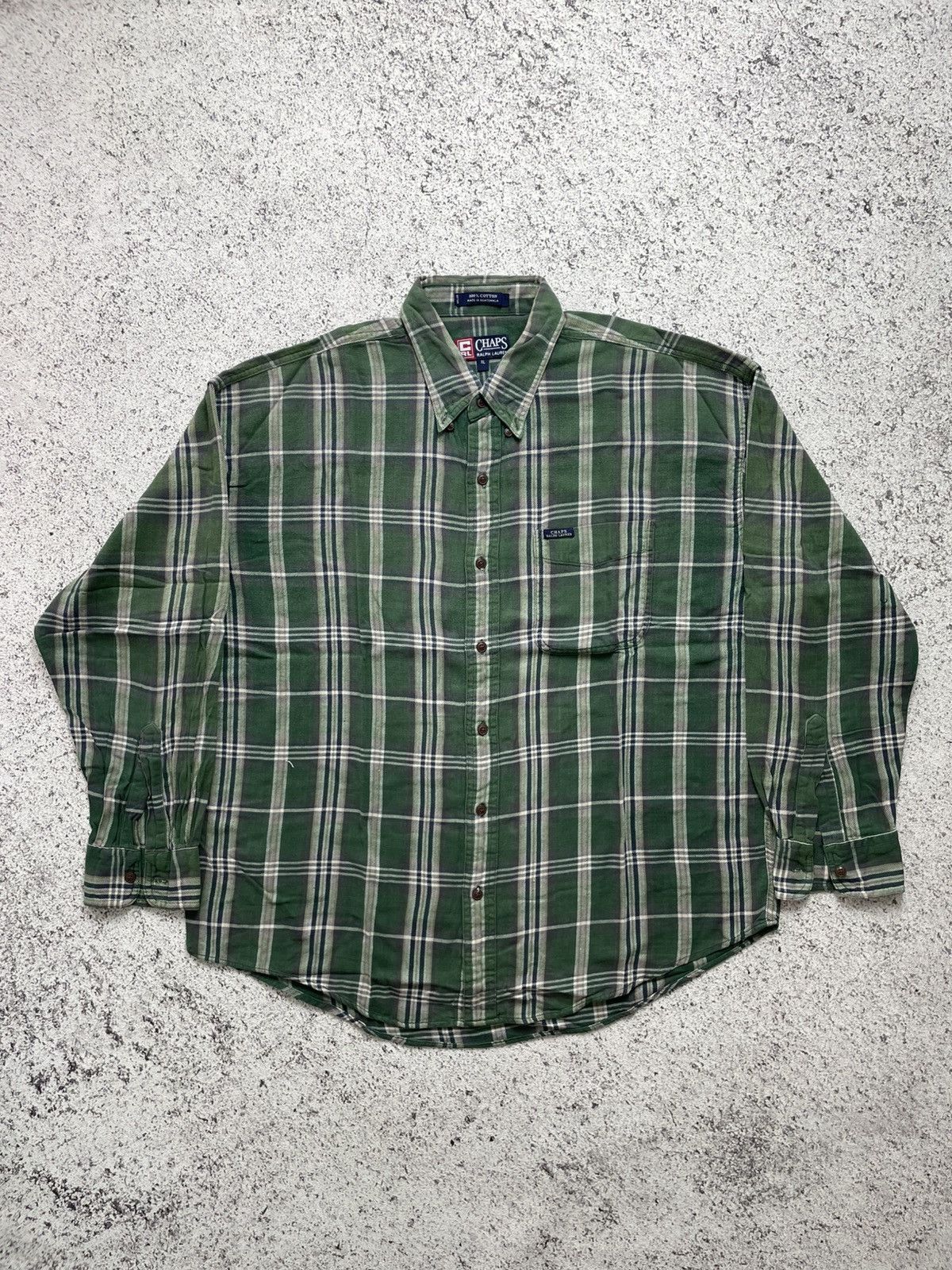 Ralph Lauren 90s Vintage sun faded Chaps Ralph Lauren Plaid Shirt Size US XL / EU 56 / 4 - 1 Thumbnail