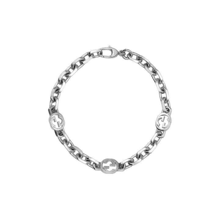 Gucci Gucci Silver Double G Cuban Link Bracelet -2506