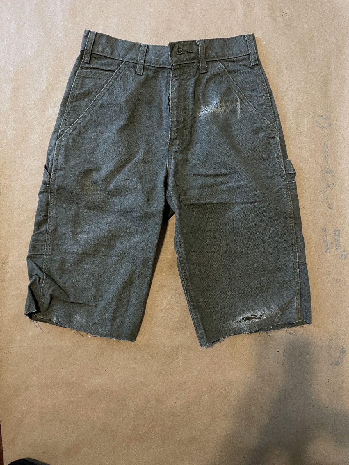 Carhartt GREEN CARHARTT CUSTOM CUT SHORTS Size US 29 - 1 Preview
