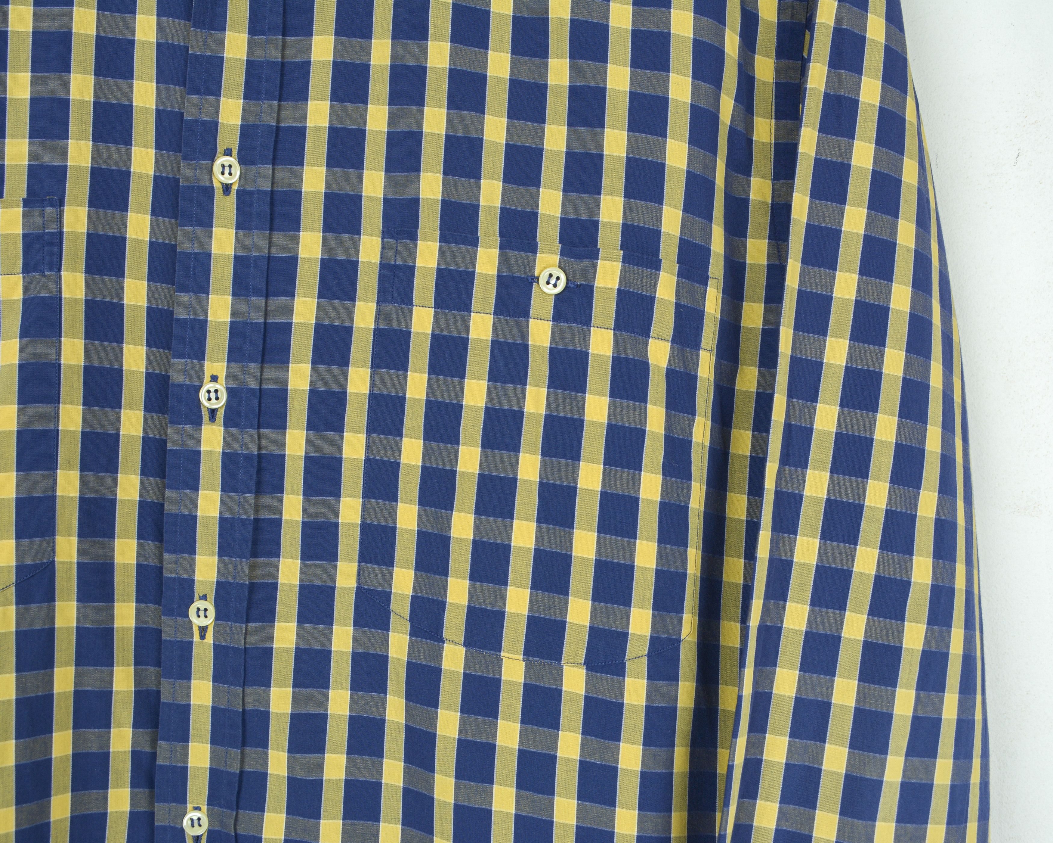 Boggi BOGGI 16 1/2" Size 42 Formal Shirt Check Plaid Cotton Casua Size 42R - 4 Thumbnail