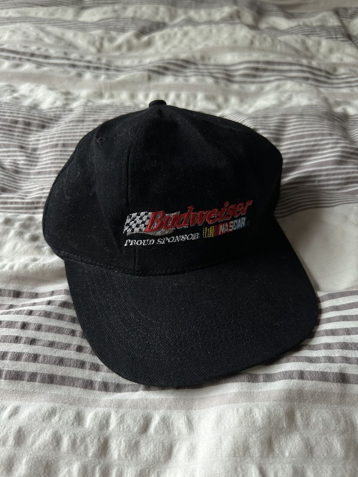 Budweiser × NASCAR × Vintage budweiser x nascar vintage black cordoroy cap 🏁 Size ONE SIZE - 1 Thumbnail