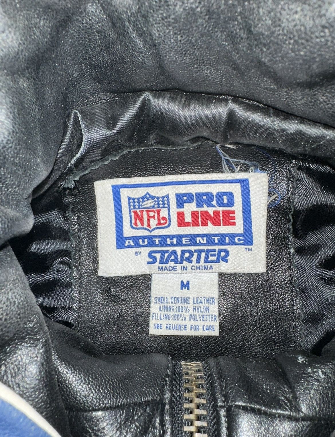 NFL × Starter × Vintage Vintage Starter Nfl New York Giants Leather Jacket Size M Size US M / EU 48-50 / 2 - 4 Thumbnail