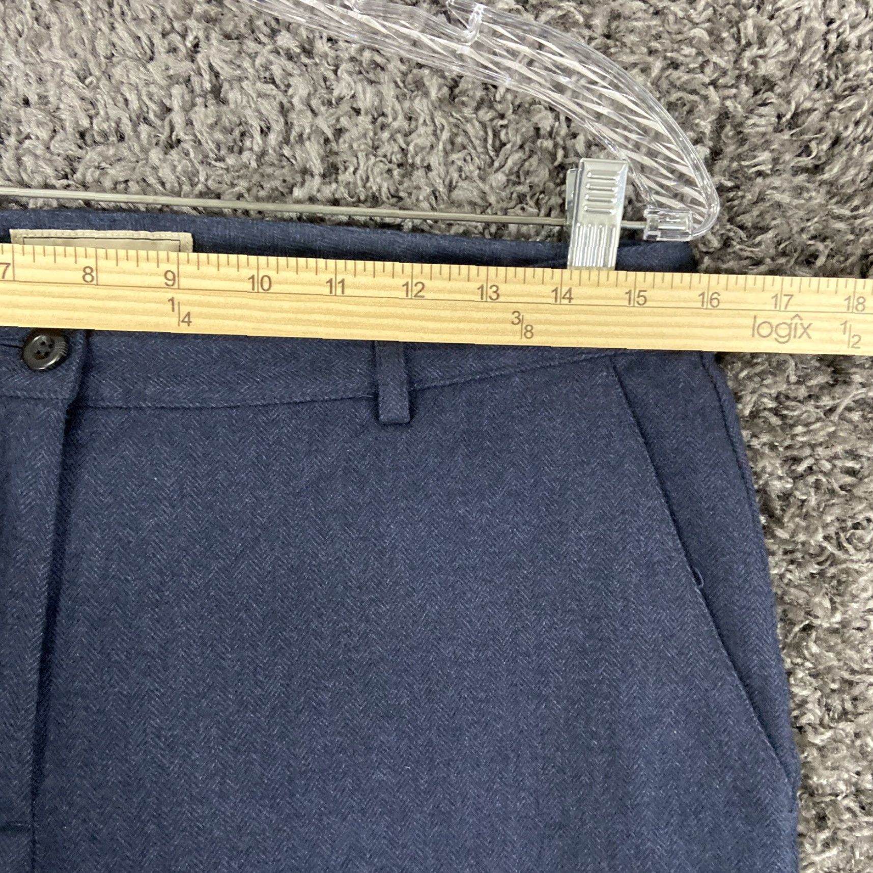 Vintage L.L. Bean Dress Pants Women 10P Petite Straight Blue Classic Fit Pants Womens 10P Size 32" / US 10 / IT 46 - 7 Thumbnail