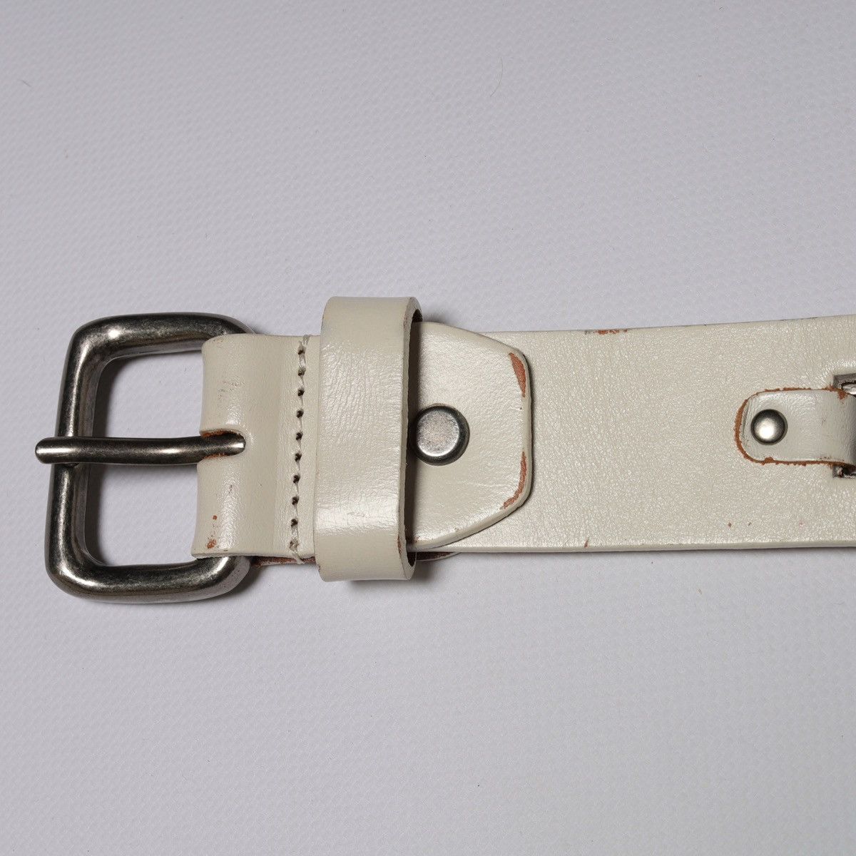 Love Moschino Love Moschino Cow Leather White Belt Metal Logo Size ONE SIZE - 7 Thumbnail